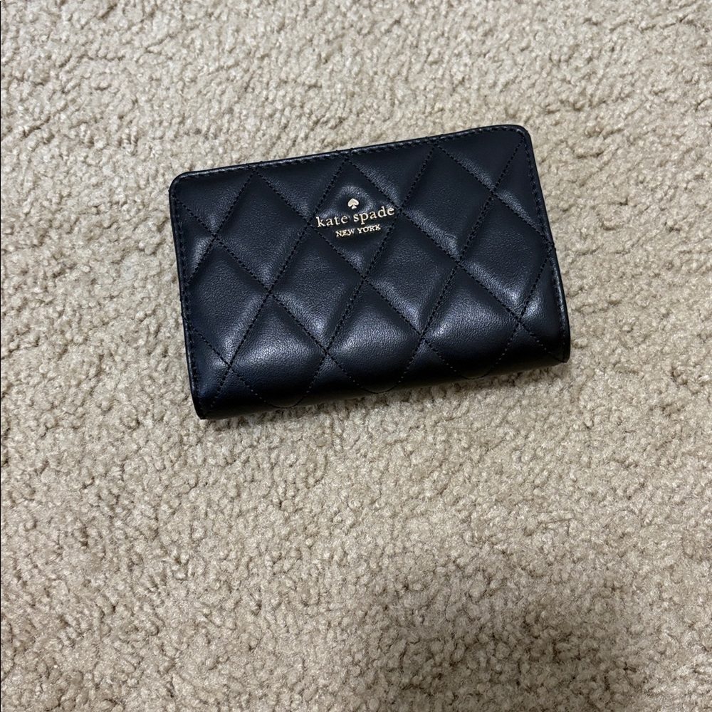 Kate Spade Black Quilted Leather Wallet